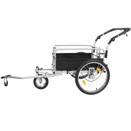 3-in-1 Heavy-Duty Bike Cargo Trailer for E-Bikes | Convertible Steel Frame Stroller & Pull Cart | 110lb Capacity w/Suspension, 20" Wheels & Lockable Brake
