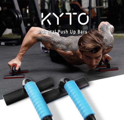 Push Up Bars Strength Training - Push Up Board Push-up Bracket Board with Non-Slip Sturdy Structure Portable for Home Fitness Training, Push Up Stands Handle for Floor Workouts (Blue)