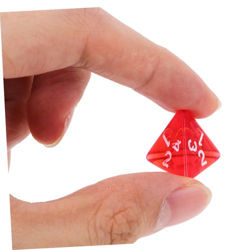 DECHOUS 4-Sided Red Acrylic Dice 20pcs Portable and Elegant for Role Playing Games and Social Gatherings
