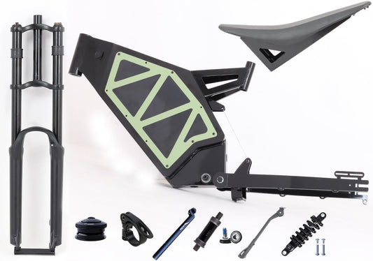 KEYU F1 Enduro ebike Frame Super Design Bicycle Frame with Battery Box for Full Bikes Motorcycle seat Frame Enduro ebike Frame kit