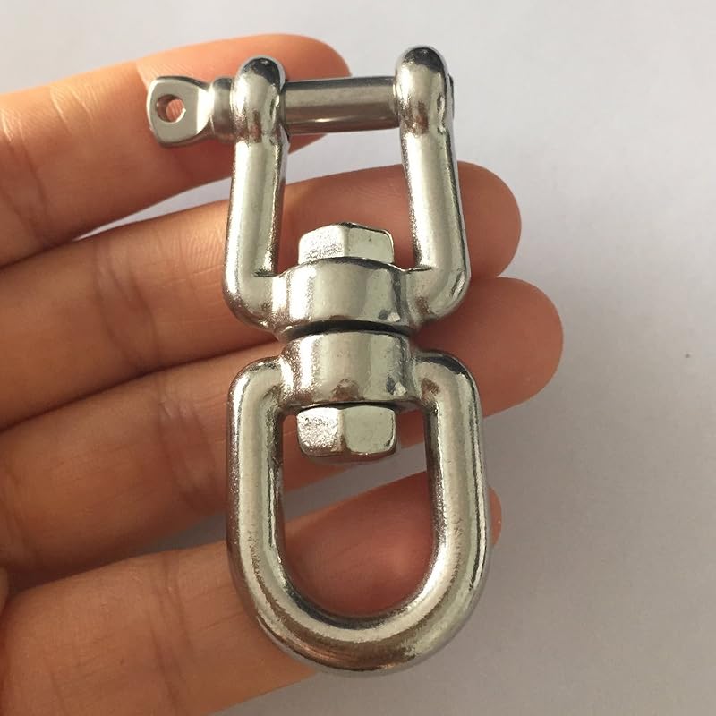 Marine Stainless Steel 316 Jaw & Eye Swivel Ring 1/4"–1/2" — Variation: 3/8 inch