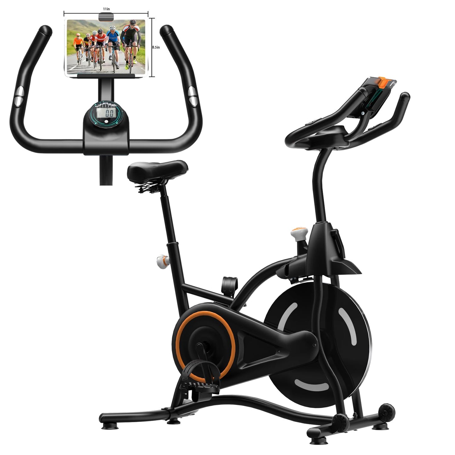 Exercise Bike, Stationary Bikes for Home, Compact Indoor Cycling Bike