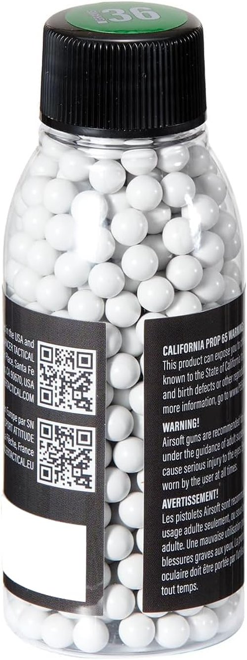 Lancer Tactical Mini Bottle 500 Round Airsoft Outdoor BBS 0.30g/0.32g/0.36g/ 0.40g/ 0.43g, Outdoor Field Compliant