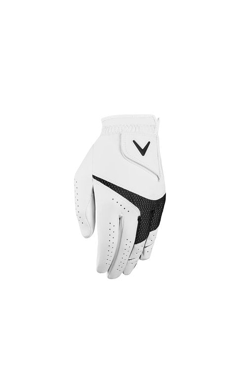 Callaway Golf Weather Spann Glove (Worn on Left Hand, Standard, Large, White)