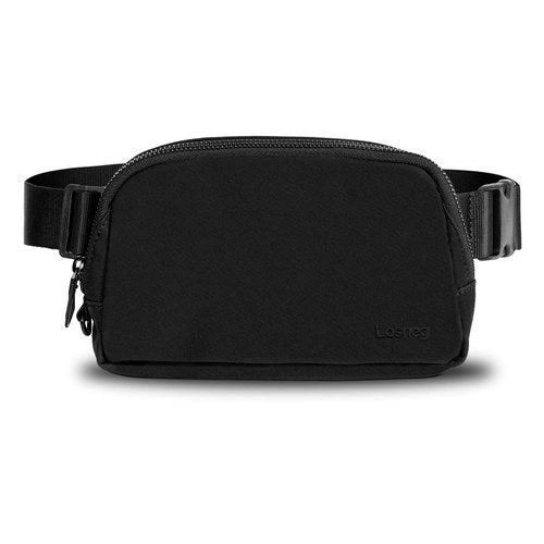 Anti-Theft Fanny Pack for Women &Men, Lightweight Secure Crossbody Waist Bag with Anti-Slip Adjustable Strap for Travel, Hiking, Running, Water-Resistant Belt Bag, Everyday Essentials Organizer Black