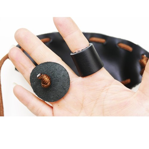 Dog Ball Launcher Leather Shepherd Sling Handmade Paracord Shepherds Sling Rock Thrower Old-Fashioned Slingshot(1 Pack)