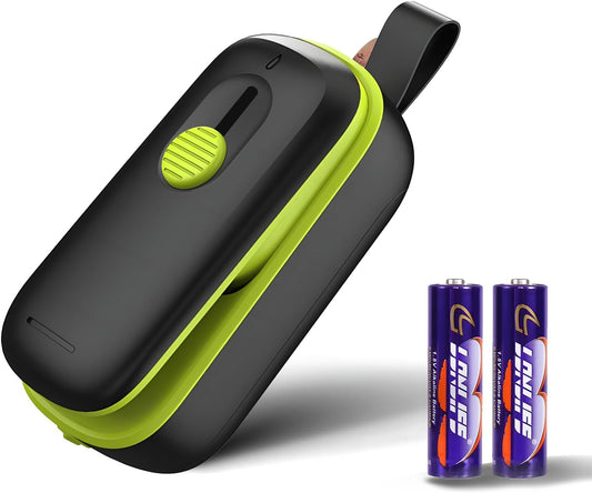 2 in 1 Mini Bag Sealer and Cutter - Magnetic Portable Sealing Machine Heat Seal for Chip Bag Resealer Handheld Reseal Package Plastic Bags for Food Snacks Storage Kitchen Gadgets,Batteries Included
