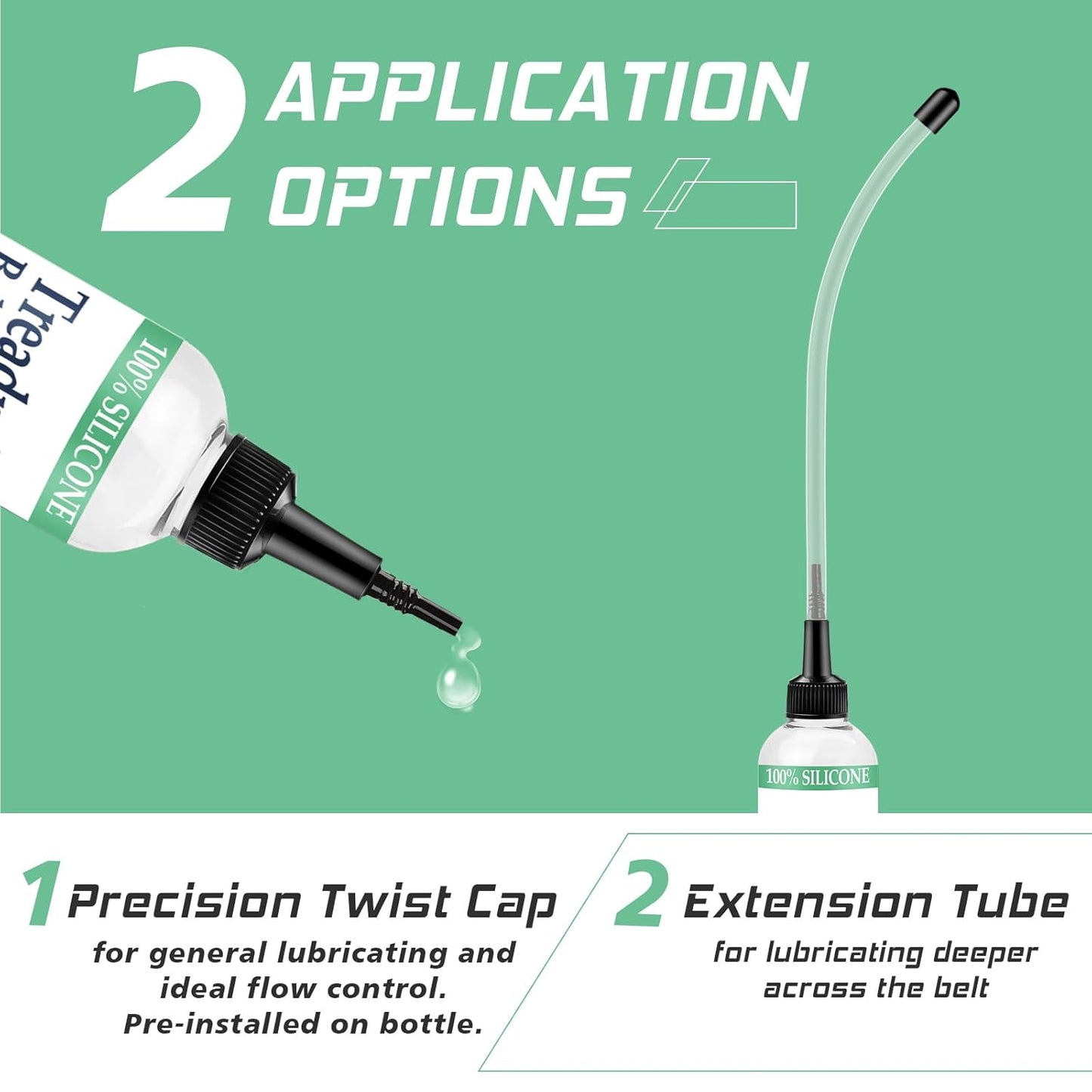 100% Silicone Treadmill Lubricant for Belt, 4 Oz Treadmill Oil Belt Lubricant, Reduce Friction Lubricant with Tubes and 5 Cloths for Nearly All Types of Treadmills (1)