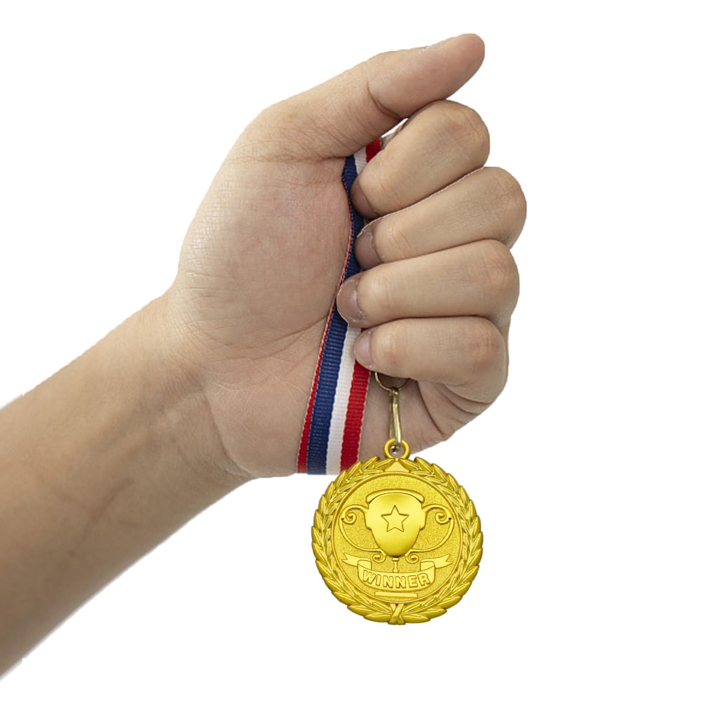 Donrime Gold Winner Medals 12-Pack, 1st Place Champion Medal with Ribbon for Kids and Adults, Sports Day Medals for Competitions, Soccer, Basketball, Gymnastics, Tournament Awards and Ceremony Prizes