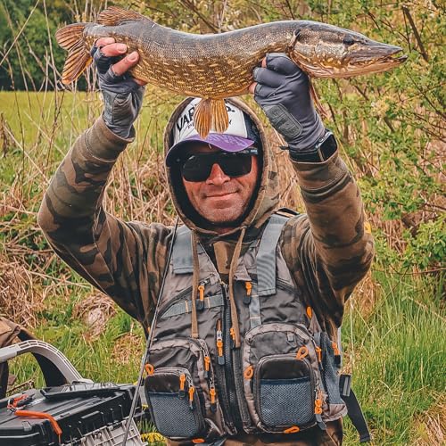 Fly Fishing Vest Pack for Men and Women - Army Green, Adjustable, Lightweight