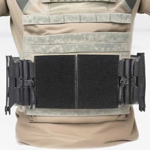 YUNCAIMAOYI Tactical Molle Vest Quick Release Buckle Set Quick Disconnect Cummerbund Adapters Fast Fit Molle Side Belt Cummerbund Straps for JPC CPC NCP XPC 420 Vest (Black)
