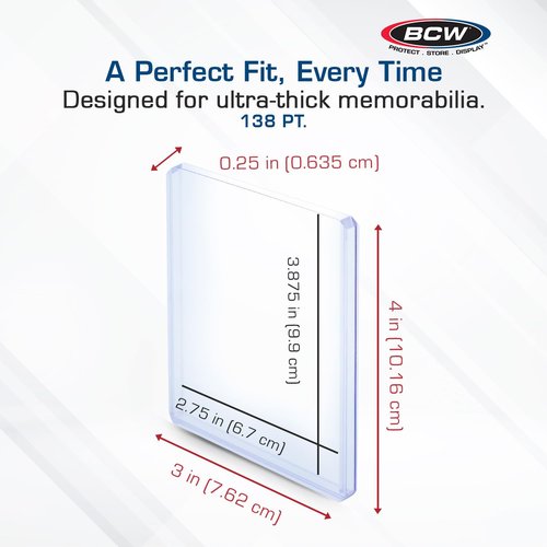 BCW Thick 138PT Card Top Load Holder (Pack of 10), 3 x 4