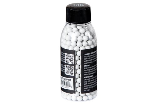 Lancer Tactical Mini Bottle 500 Round Streamline Competition Grade Airsoft BBS 0.30g/0.32g/0.36g/ 0.40g/ 0.43g (3 Pack Total 1,500 Rounds) (0.30g)