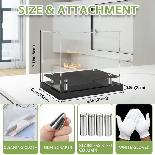 Mini Helmet Display Case- Durable Football Case Display Clear with Stainless Steel Screw Feet for Football Helmet Display Case, Football Display Case for Home, Retail, Museum or Trade Show
