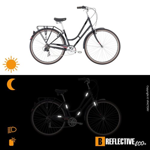 B REFLECTIVE - 2 x Kit of 10 Retro Reflective Stickers for Motorcycle, Helmets, Bike, Scooters, Stroller, Buggy, ... - Universal Adhesive - 3M™ Technology - High Visibility - Discreet - Design - Grip