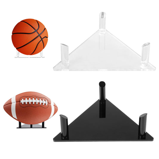 2 Pcs Basketball Stand Acrylic Ball Stand Display Holder Sports Ball Storage Display Stand for Footballs Soccer Volleyballs Display