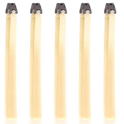 Gosknor 5pcs Flat Catapult Bands, 2mm Thickened High Elasticity Replacement Rubber Bands Heavy Duty Wrist Rocket Bungee Hunting Parts for Outdoor Activities