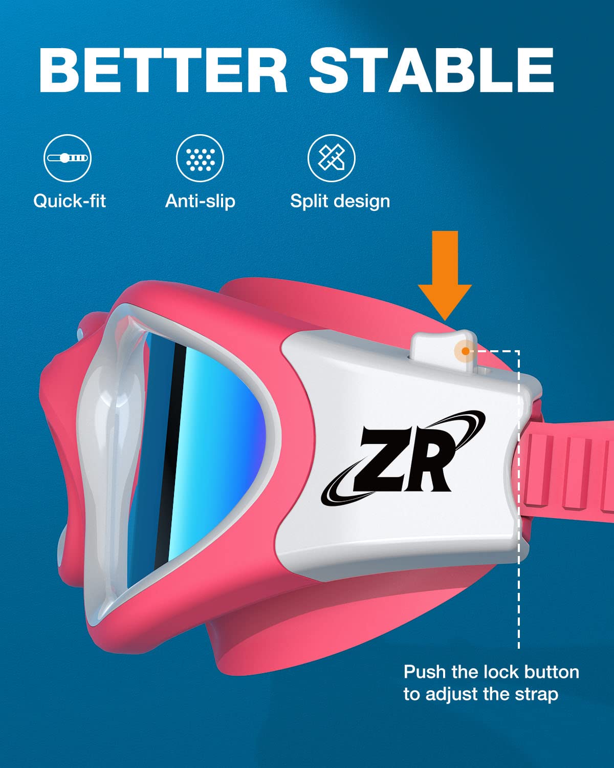 ZIONOR Swim Goggles, Upgraded G1 Polarized Swimming Goggles Anti-Fog for Adult Men Women B1 (Polarized + Bright Mirror Gold)