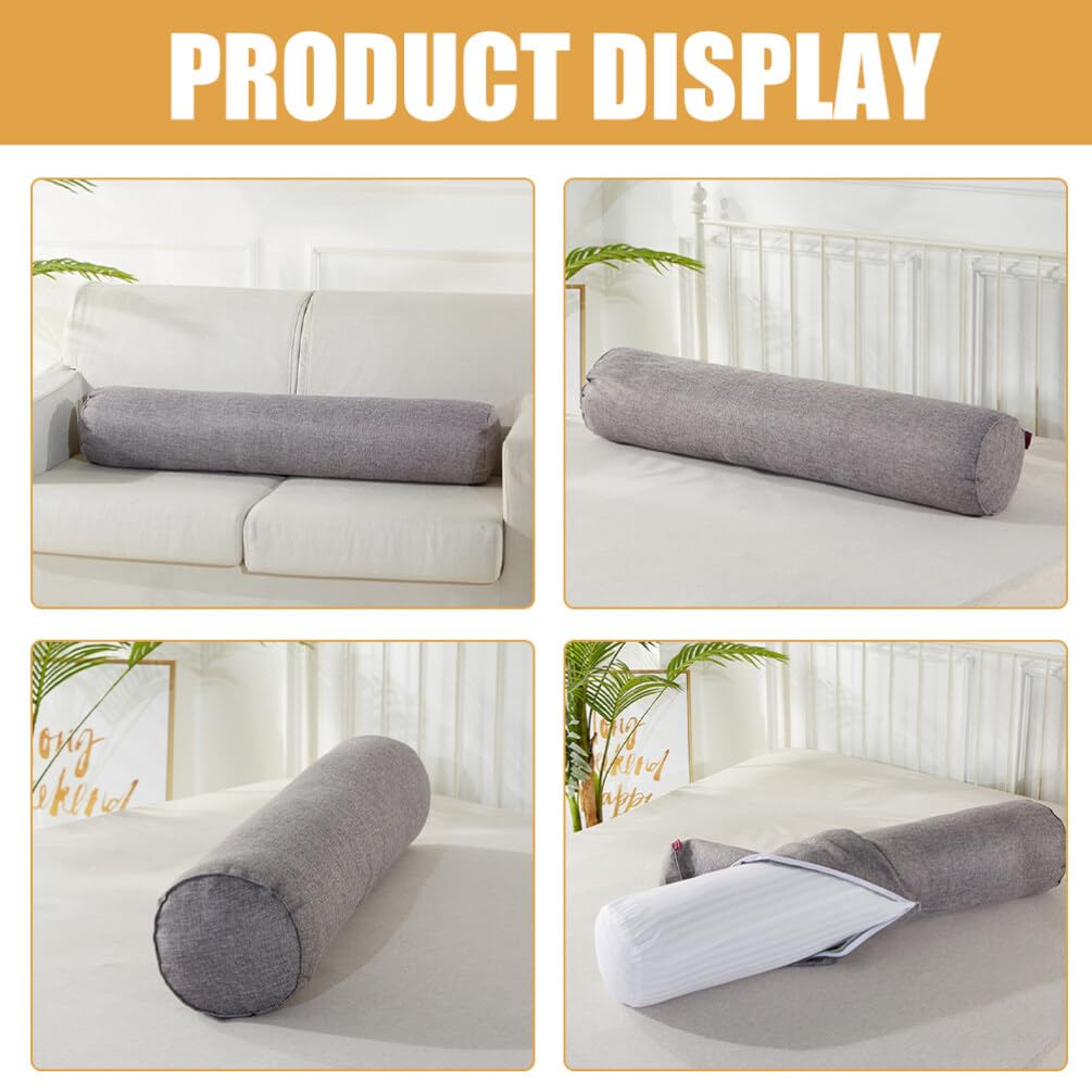 Ipetboom Yoga Bolster Pillow: Rectangular Yoga Bolster Cushion Meditation Cushion Cotton Footrest Pillow Yoga Support for Women Yoga Lovers Sitting On Floor