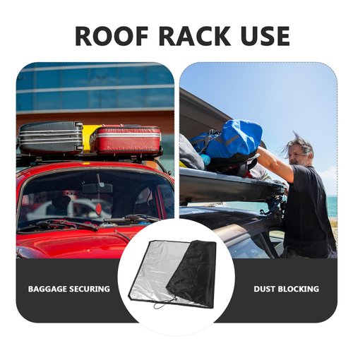 Beatifufu Car Roof Top Rack Rain Cover Cargo Protector Portable Fits 230x145cm