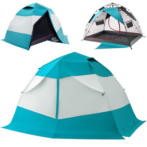 MOJEST Camping Tent 2 Person, Waterproof & Blackout Double Layer Pop Up Outdoor Tent for Park, Picnic, Travel, Portable and Easy Setup, Lake Mist