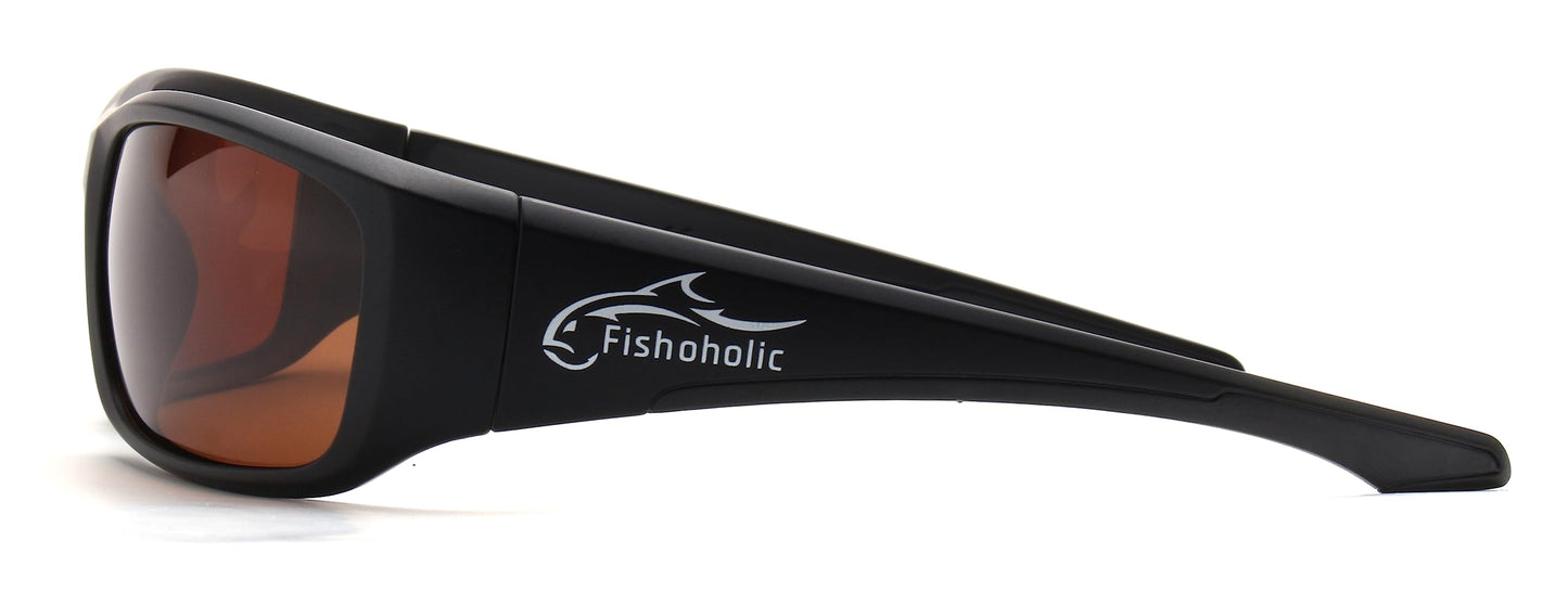 Fishoholic Polarized Bi-Focal Fishing Sunglasses - with 1.5x, 2.0x or 2.5x