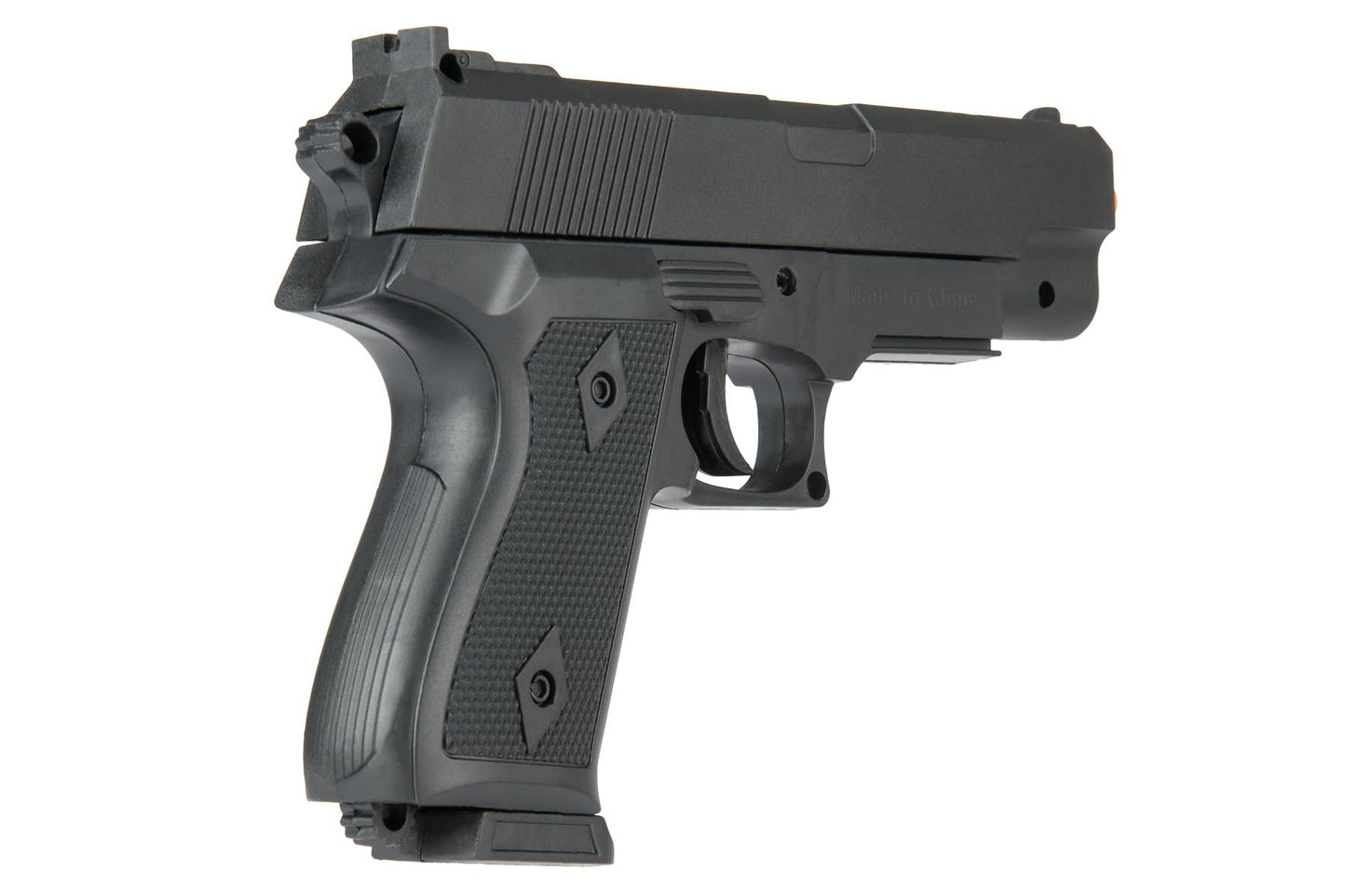 2 Pack of Polymer Spring Operated 7" Inch BB Airsoft Pistol-Intended for Film and Costume use.