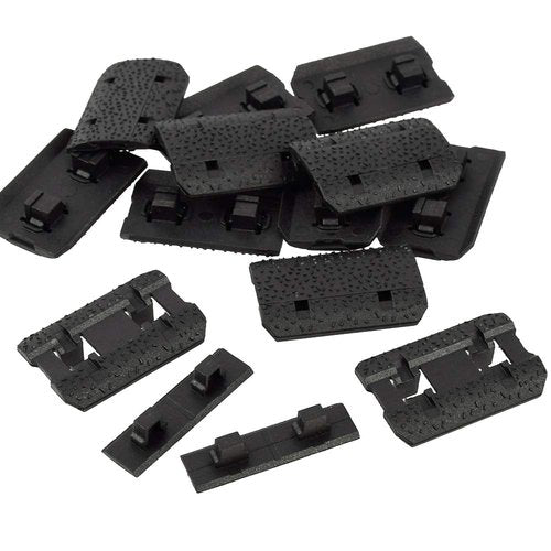 FestiKit Lightweight Ergonomic Polymer Rail, Pack of 12, Black