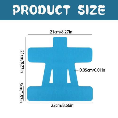 Kinesiology Tape for Shoulder, 10 Shoulder Support Tapes, Breathable Waterproof Elastic Sports Straps for Shoulder Stabilization (Blue)