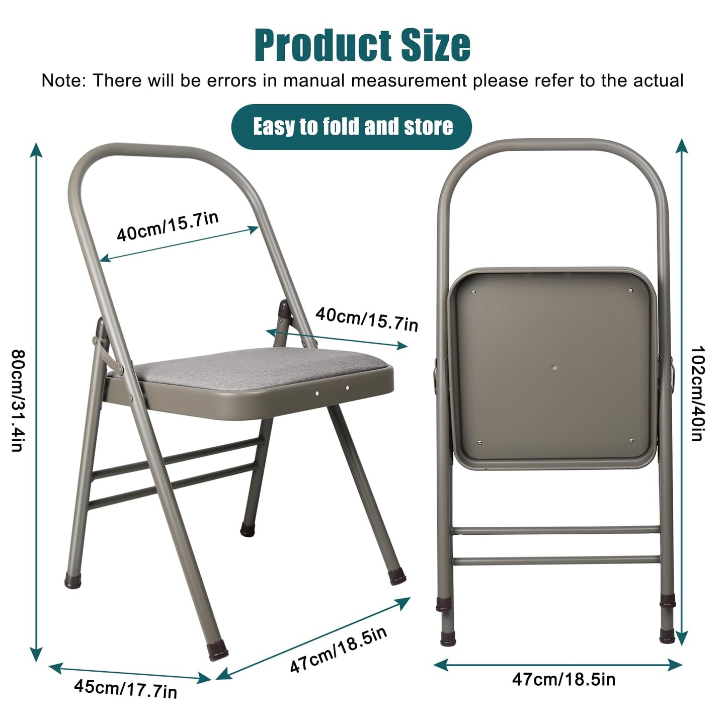 INNOLIFE Yoga Auxiliary Chair Foldable Backless Yoga Chair with Purple Yoga Resistance Band for Abs & Core, Flexibility and Strength Training and Back Pain Relieving (Gray)