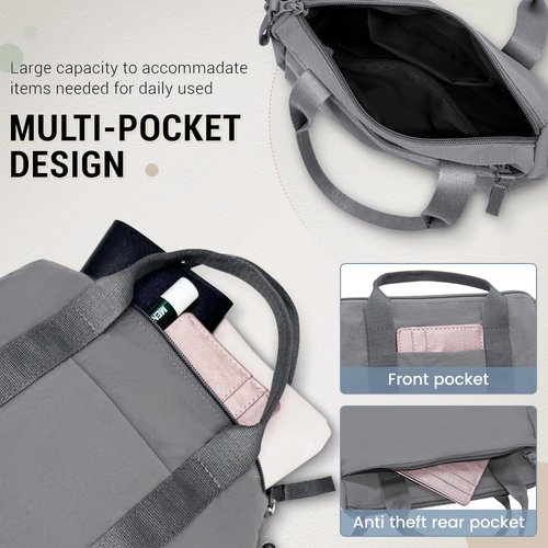 Geerlaqaly small gym bag,Women, Wrinkled Nylon, Daily Fitness sport, Swimming, Yoga, Handheld,grey