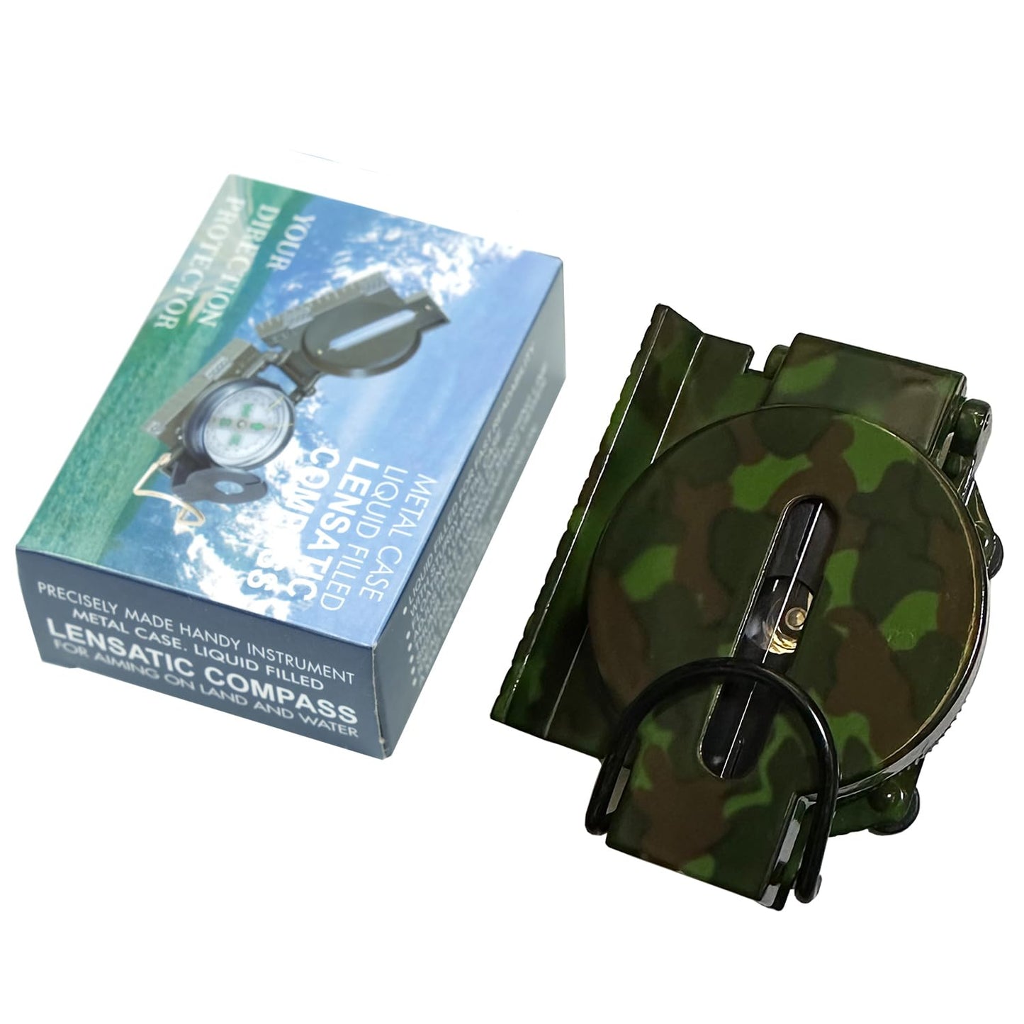 Military Compass, JYEASTZ Compasses Military Grade for Hiking Survival, Waterproof Durable Boy Scout Compass Lensatic Compasses Multifunctional Outdoor for Hunting Camping (Camouflage)