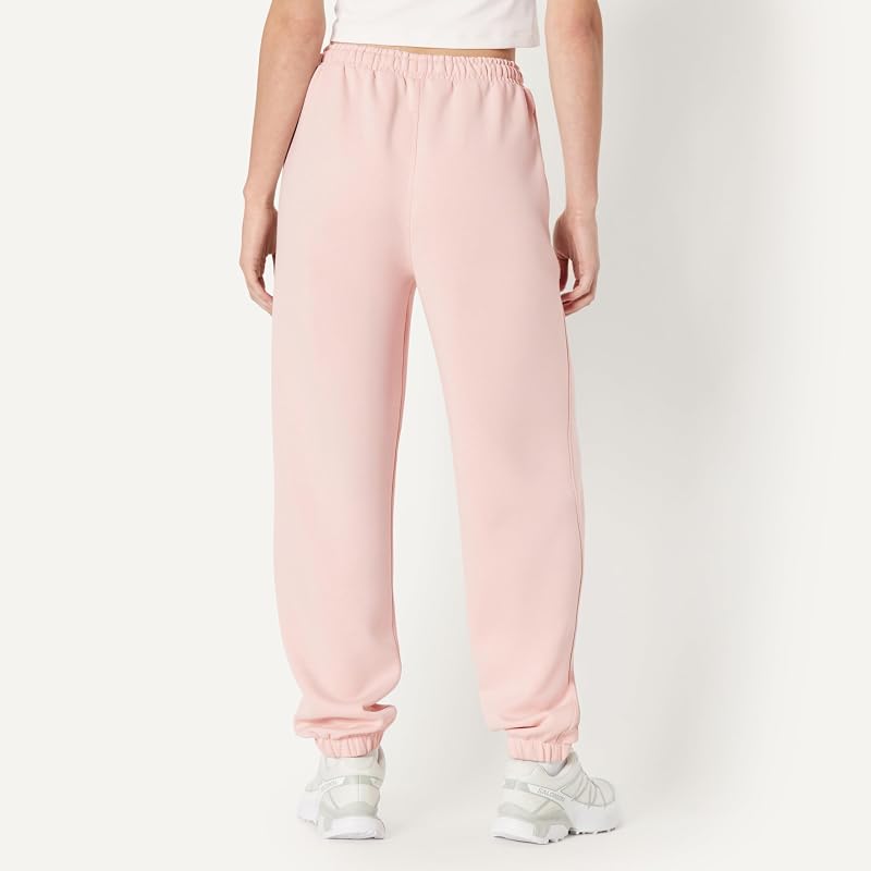 Dusty Pink Large Amazon Essentials Women's High Rise Loose Fit Jogger Pants