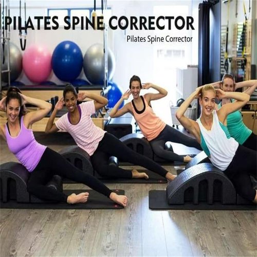 Generic Pilates Spinal Corrector, Curve Yoga Assistive Device, Multi-Functional Spine Aligner for Fitness, Pilates Personal Training (Pink)