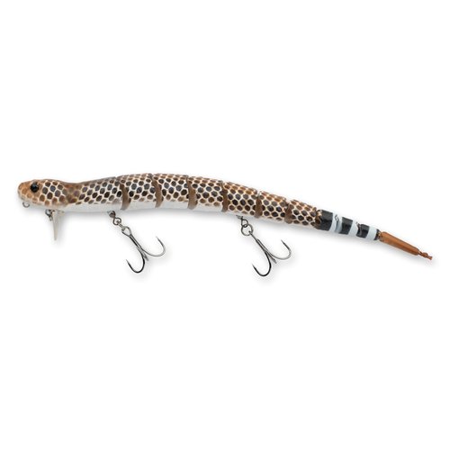 Savage Gear 3D Wake Snake Fishing Bait, 1 oz, Rattle Snake, Realistic Contours, Colors & Movement, Durable Construction, Versatile Rigging Options, Dual Treble Hook Configuration