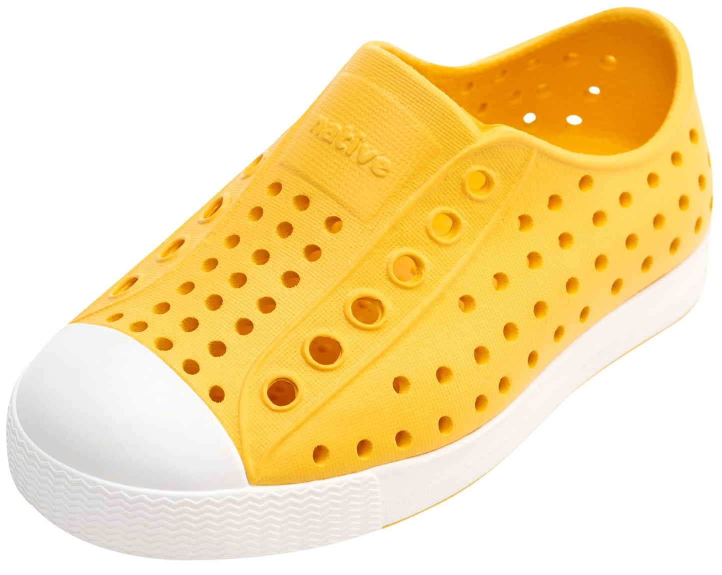 Native Shoes Unisex-Kids Jefferson Sneakers, Pollen Yellow/Shell White, 5 Big Kid