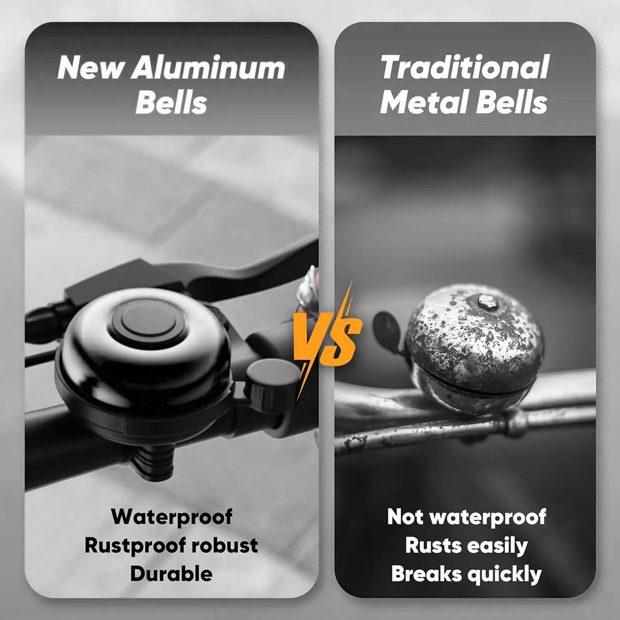 Bike Bell Aluminum Bicycle Bell with Loud Clear Sound Mountain Road Bicycle Handlebars Bell for Adults Kids