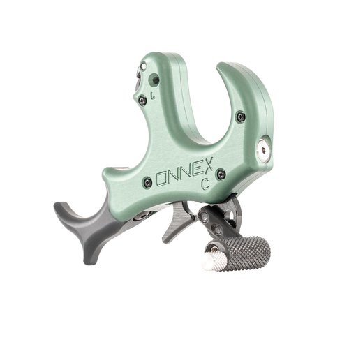 Stan OnneX Clicker Thumb Bow Release Aid for Archery & Hunting - Adjustable, DLC-Coated Resistant Internals, Smooth Action, Click-Feedback System, Modular 3 or 4 Finger Fit, Sage, Smalll