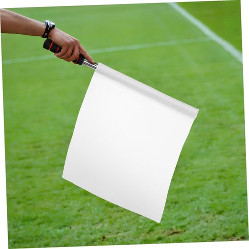 Kisangel 4pcs Referee Flag White Hand Flag Soccer Outdoor Flag for Track And Field Volleyball Sports Outdoor Sign