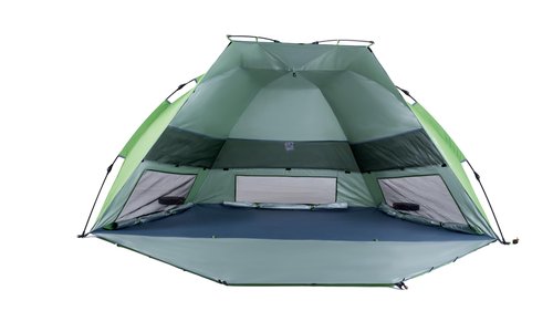 Three Bears Pop Up Beach Tent Sun Shade Shelter for 3-4 Person, UPF 50＋ UV Protection, Lightweight & Easy Setup Beach Shade Canopy, Portable Beach Shade Tent Beach Cabana (Green)