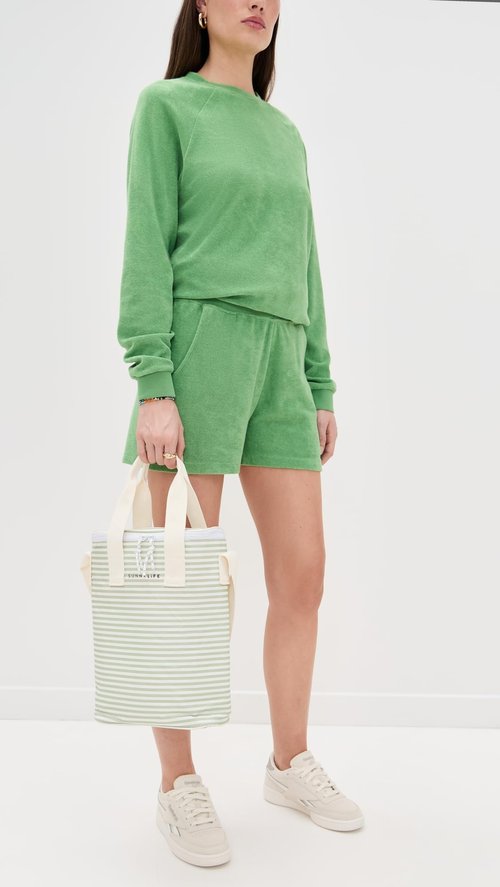 SunnyLife Women's Light Cooler Drinks Bag, Sage Stripe, One size