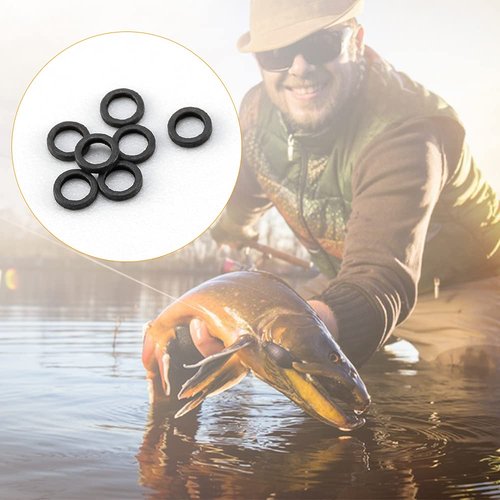 Dr.Fish 50 Pack Fly Fishing Tippet Rings Stainless Steel Solid Lightweight Low Profile 2mm Freshwater Trout Salmon Crappie Bluegill Steelhead