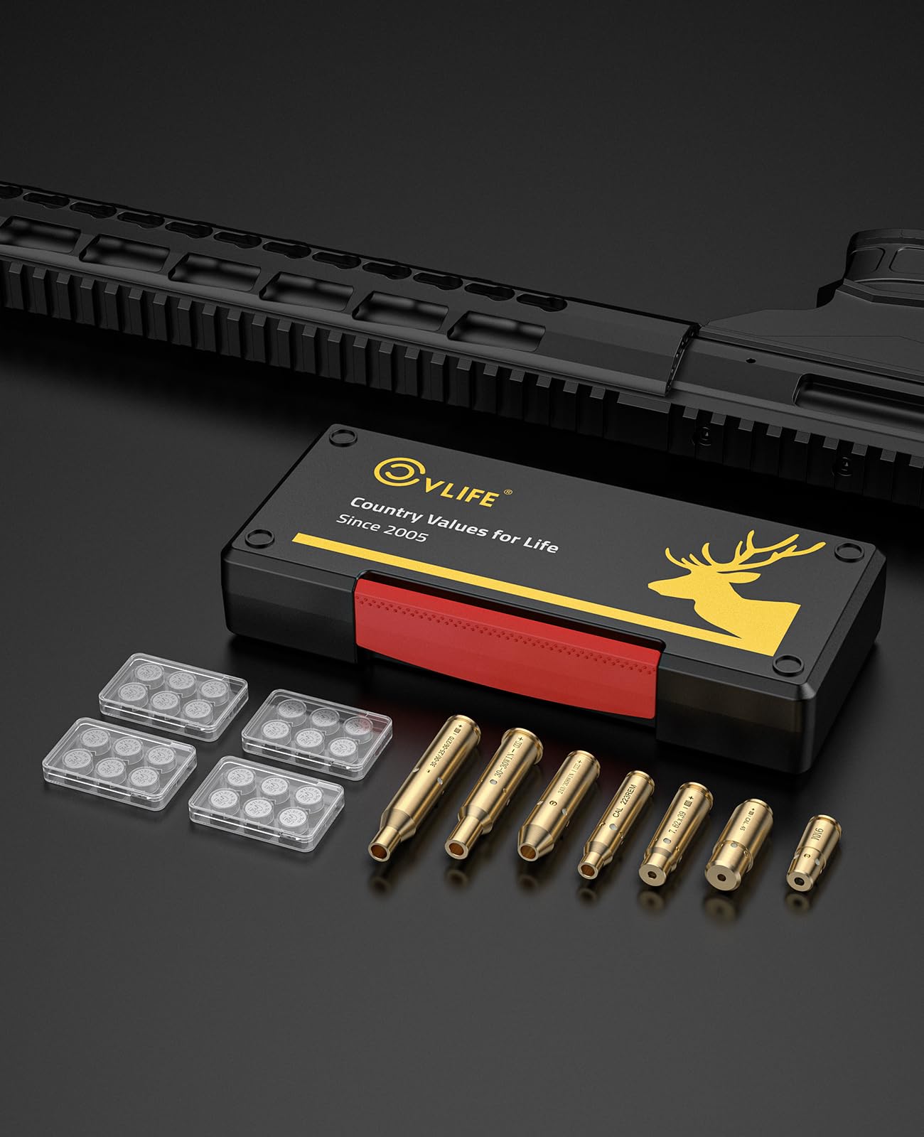 CVLIFE 7pcs Bore Sight Laser Kit Incl. Cal.223 5.56/9MM/308/7.62X39/30-06