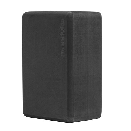 Manduka Yoga Recycled Foam Block - Yoga Prop and Accessory, Comfortable Edges, Lightweight, Firm, Non Slip Recycled Foam, Thunder Grey, 9" x 6" x 4"(22.5 x 15 x 10 cm)