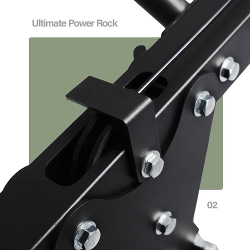Power Rack | 5-in-1 Power Cage with Adjustable J-Hooks, Cable Machine & Pull-Up Bar | Home and Garage Gym Equipment for Strength Training (Black, BK Power Cage)