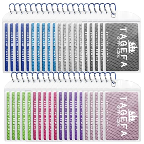 Cooling Towels 40 Pack with 8 Colors - 40x12 Inch Cold Towels for Sports & Hot Weather