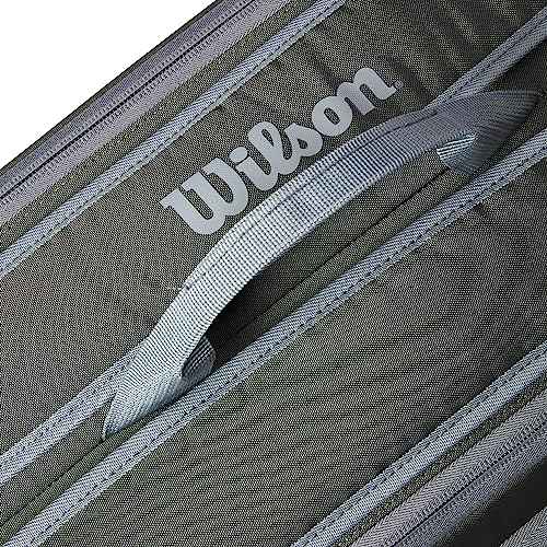WILSON Tour Tennis Racket Bag - Dark Green and Stone Grey