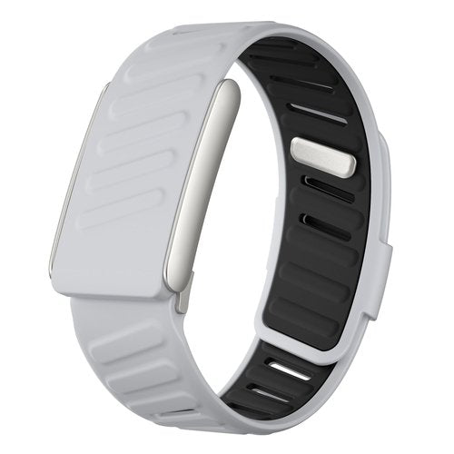 Rugged Comfort Silicone Wristband Compatible with WHOOP 5 | Whoop MG Band, Durable Soft Silicone Sports Loop Replacement Bands for Men Women with Metal Frame Connector (Light gray black, Whoop 5.0)