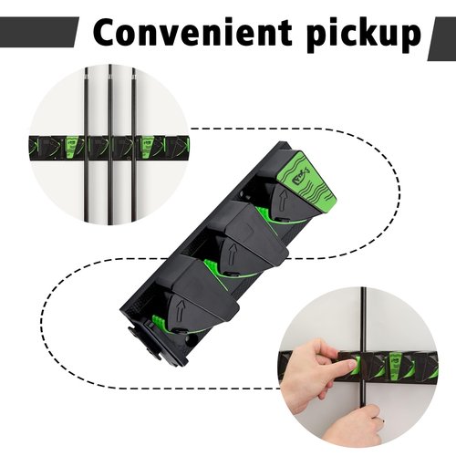 TORIOX Expandable Fishing Rod Holder,Wall-Mounted Fishing Rod & Combos Rack for Garage – UV Silicone Spring Clip, Space-Saving Storage Rack with Free Lure Holder