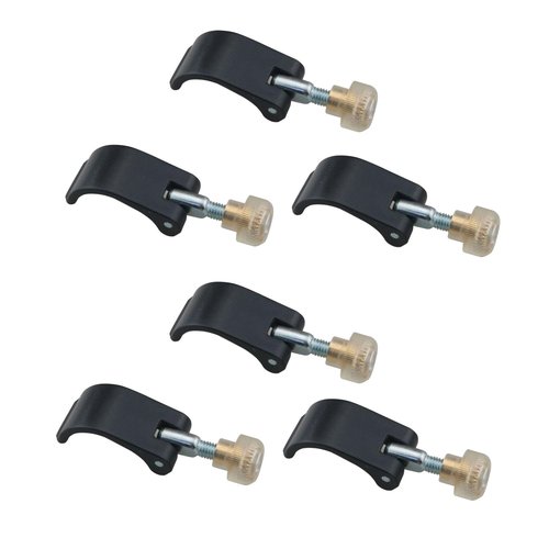 YHXiXi 6pcs Trident Pole Clip Replacement Exterior Quick Flip Locking Clip with Nut and Screw for Hiking Poles Walking Poles Camping Hiking Backpacks Outdoor Repair Preparation 14/16/18 Three Models